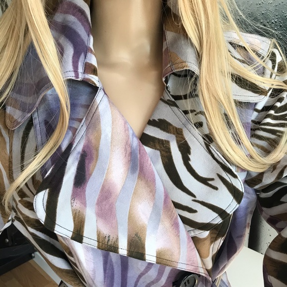 Alberto Makali zebra animal print coat size 14 - Picture 7 of 14